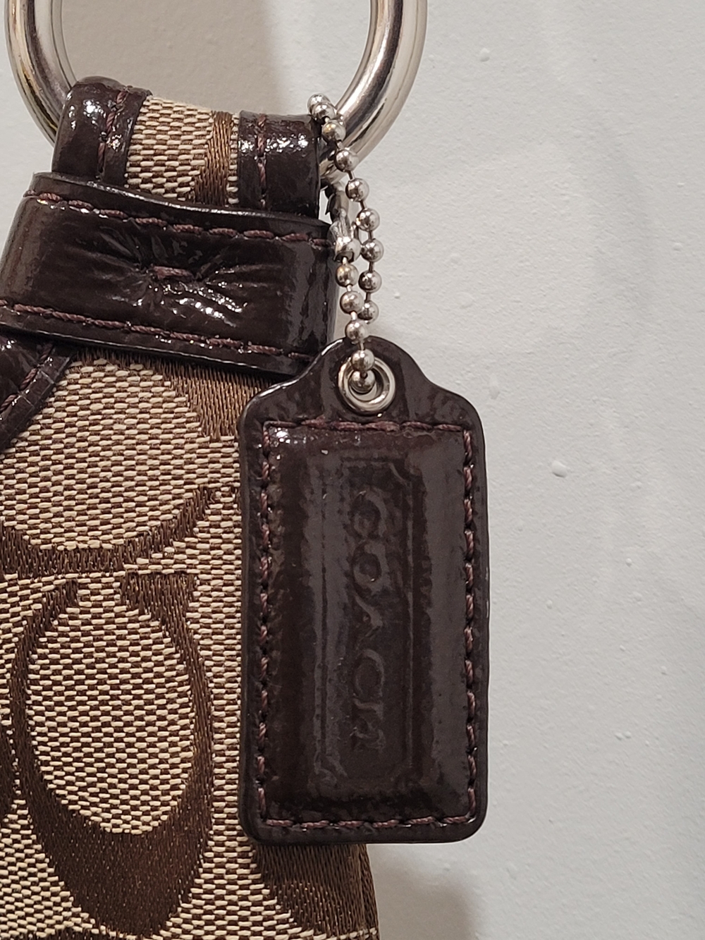 Coach Coco/Chocolate Brown Signature Canvas Classic TurnLock Crossbody Bag - Picture 8 of 11